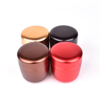 China No Airtight Storage Containers Anodized Small Aluminum Custom Stash Jars With Seals For Spice Herb Tobacco Tea for sale