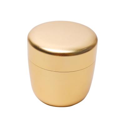 China No box033 Stainless Steel Aluminum Anodized Box Tobacco Herb Grinder Stash Container Airtight Jar For Spice Tea for sale