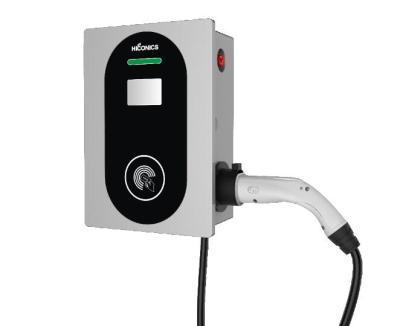 China Park Lot Hiconics 7KW 22KW OCPP1.6J EV AC Charging Station With IEC Type2 Charging Connector for sale