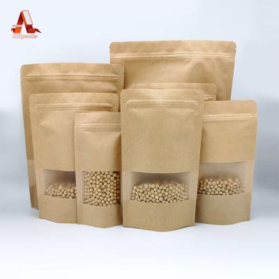 China Amazon Hot Selling Moisture Proof In Stock Window Resealable Smell Proof Paper Pouch Ziplock Food Packaging Mylar Bags for sale