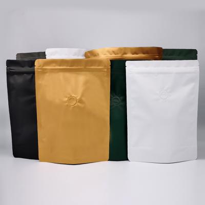 China Custom Coffee Pouch Moisture Proof Bag For Coffee Moisture Proof Packaging Coffee Plastic Ziplock Tea Bags With Valve And Zipper for sale