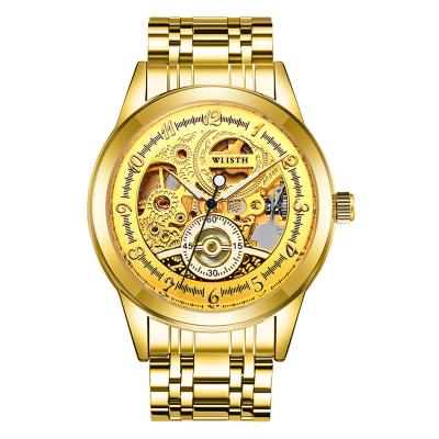 China Luxury Fashion Chronograph Day/Date Waterproof Hollow Mechanical Watch Men's Automatic Mechanical Watches for sale