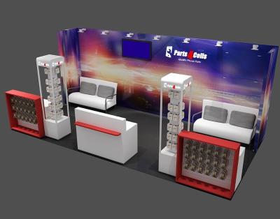 China Strong mobile phone display booth design Cellphone Display Furniture Mall Cell Phone cabinet for phone exhibition show for sale