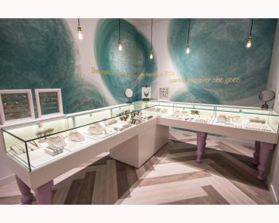 China Strong custom-made jewelry display showcase design for sale