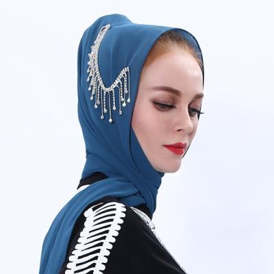 China New Designs Muslim Hijab Turban Hijab Classic Soft Shiny Cap Long Daily Casual Formal High Quality Wrinkle Scarf for sale