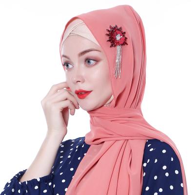 China 2022 New Design Muslim Classic Soft Tassel Scarf High Quality Formal Casual Daily Hijab Small Flower Hijab Shawl for sale