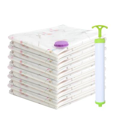 China Sustainable Space Saver Plastic Storage Package Flat Suction Compression Vacuum Bags For Clothes for sale