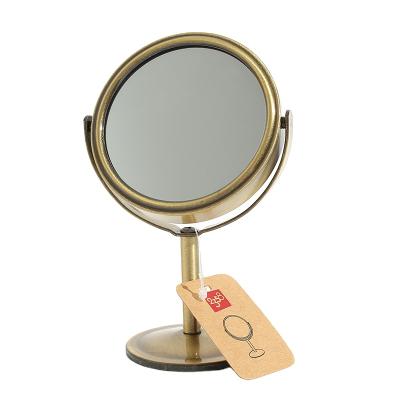 China Samll Quantity Acceptable Top Selling Retro Double Sided Color Desktop Mirror Manufacturers Table Mirror Wholesale for sale