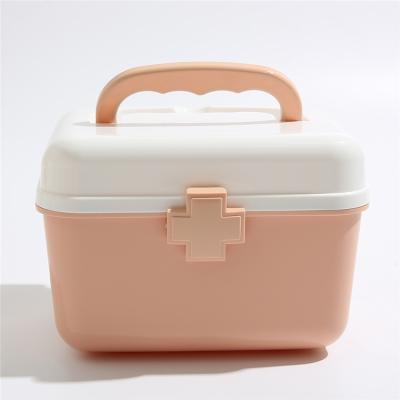 China Modern Factory Wholesale Plastic Pill Storage Small Size Case With Lock Travel Medicine Storage Pill Box for sale