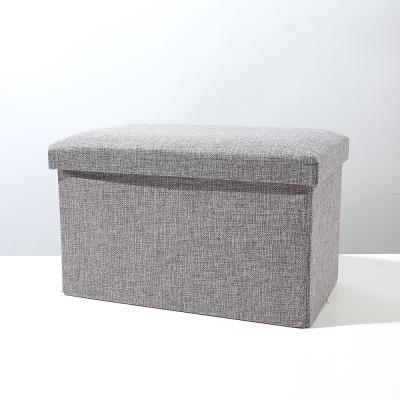 China WENBO Fabric Wholesle Collapsible Canvas Storage Sneaks New Design Folding Storage Stool/Storage Ottoman for sale