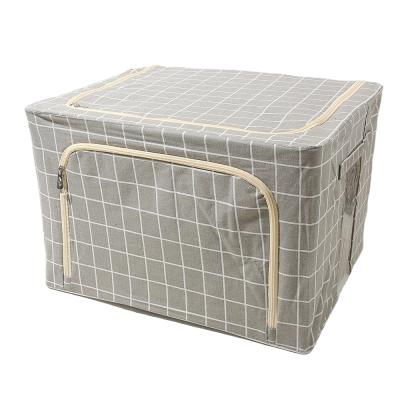 China Wenbo New Large Sustainable Waterproof Folding Zippered Oxford Cloth Storage Boxes for sale