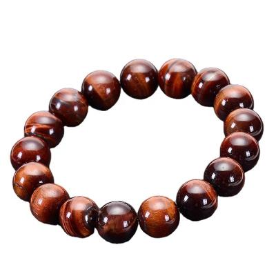 China Best Selling Handmade Gemstone Tiger Eye Bracelet Natural Stone FASHIONABLE Hot Red Beads Bracelet Beaded Stretch Bracelets For Men Jewelry for sale