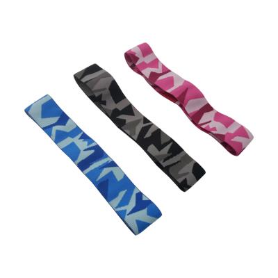 China Reusable Manufacturer Custom Jacquard Elastic Wide Sports Camouflage Sweat Absorbent Designer Headbands for sale