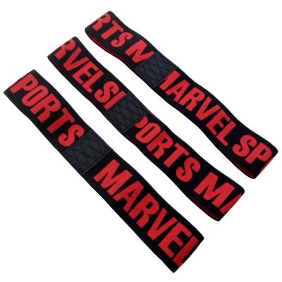 China Reusable Custom Woven Logo 4 Cm Width Red Stretch Sports Elastic Exercise Fashion Headbands For Women And Men for sale