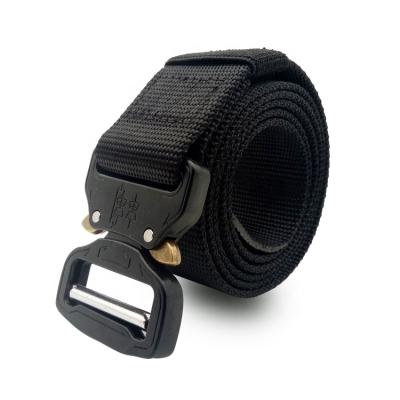 China 3.8cm Men's Nylon Tactical Belt Garment Decoration Outdoor Heavy Duty Adjustable Military Belt With Metal Quick Buckle for sale