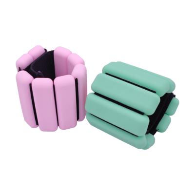 China Fitness Center Factory Supply Gym Fitness Silicone Heavy Adjustable Wrist Weights For Ankle Leg Exercise for sale