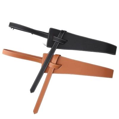 China Wholesale Cheap Designer Wholesale High Quality Minimalist Women's Style Luxury Three-color PU Thick Waist Belt for sale