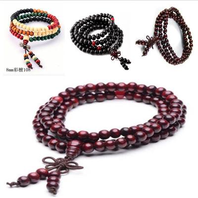 China Ethnic Style Red Sandalwood 68mm Wooden Beads Sell 108 Bracelets Multi-circle Beads Men and Women Wholesale Bracelet for Couples Small Jewelry for sale