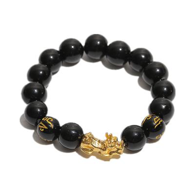 China Obsidian Pi Xiu Gift Activity Gift Bracelet Ornament Stall Bracelet Temple Small Fair Imitation Wholesale Pixiu Bracelet Hot Sale for sale