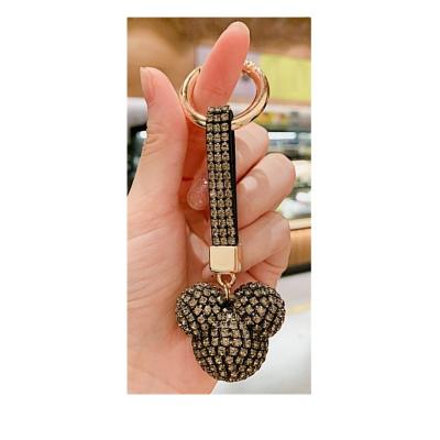 China Korean Car Net Red Crystal Key Chain Key Chain Cartoon Metal Diamond Women's Bag Pendant Jewelry Pendant for sale