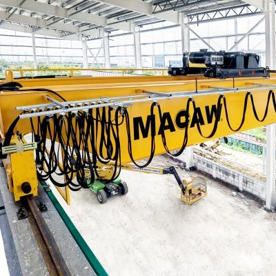 China Bridge crane 10ton 20 ton dg overhead crane with main hook and auxiliary hook for sale