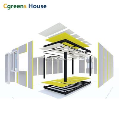 China Cgreens Modern House Portable Mobile Office Container Project 20ft Luxury Lightweight Steel Frame Container Prefab House for sale