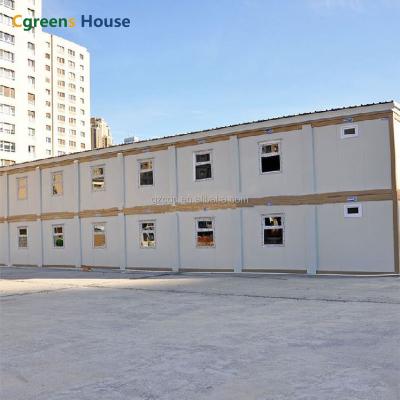 China Portable Cgreens Log Cabin Worker Dormitory Project House Construction Site Log Cabin Modern Office Container and Worker Dormitory for sale