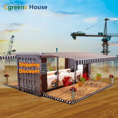 China Cgreens Modern House Prefab Commercial Building Steel Frame Restaurant Hotel Project Modular Residential Lightweight Container House for sale