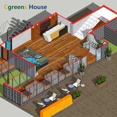 China Modern Cgreens House Low Price Modular Prefab House Camp Quickly Installs Three Bedroom Mobile Container House Project for sale