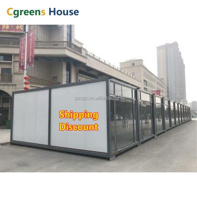 China Cgreens Modern House Kit Low Cost Modern Design Modular Living Container Expandable Prefab Expandable House for sale