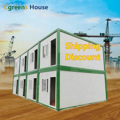 China Cgreens House Low Price Factory Direct Sales Modern Temporary Building Project On Site Cheap 40ft Prefab Container House 20ft for sale