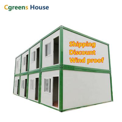 China Cgreens Modern House Light Steel Prefab Modular Detachable Container House Tiny Container House Windproof Modular Container for sale