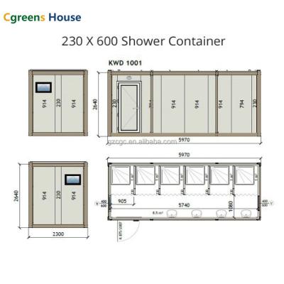 China Wholesale Modern Portable Movable Prefab Bathroom Unit Cgreens Shower Compartment And Toilet Cabinet Project for sale