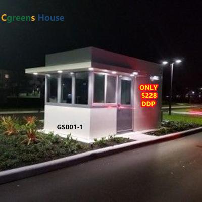 China Cgreens Modern Low Price House Security Guard Cabin Portable Prefab Guard Cabins Prefab Houses Sentry Box Customized for sale