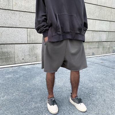 China 2021 360g cotton QUICK DRY stylish kanye shorts men's zipper pocket shorts five loose hip hop fifth pants for sale