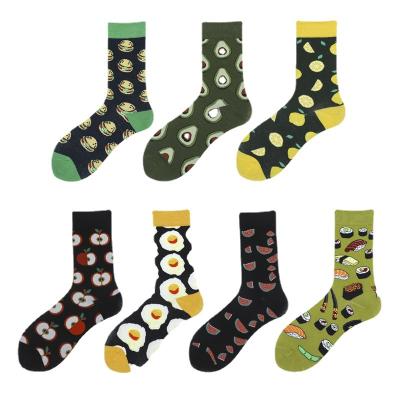 China Wholesale 2021 Sports Men's Bakery Funky Novelty Colorful Happy Dress Socks Embroidery Unisex Socks for sale