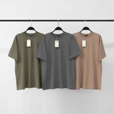 China Anti-Wrinkle Kanye West High Street MIST T-shirt Sixth Season Summer Men Women Classic Loose Pure Cotton Short Sleeve Tee Solid Color Washed for sale