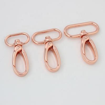 China Nolvo World Rose Gold 3 Size 20-26-32mm Durable Metal Snap Hook For Bag Strap Women Handbag Hardware Accessories Luggage Strong Clasp for sale