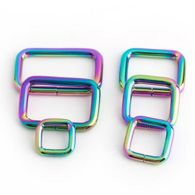 China Rainbow Buckle Nolvo World 13mm Zinc Alloy Buckle Custom Metal Square Rainbow Buckle Strap Metal Buckle 16 20 32 39mm Square Bag For the bag for sale