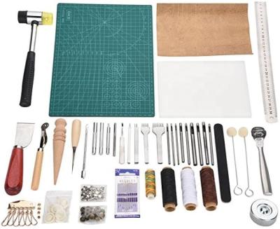 China Nolvo Leather Handmade World Awls Buttons Breaking DIY Tools Kit Leather Processing Tools Caulking Leather Tool Kit for sale