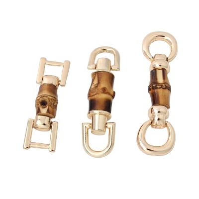 China Nolvo World Fashion 55mm 63mm 73mm Bamboo Fringed Metal Connector Hanger Connector For Bags Handbag Hanger Decorative Pendant For Bag Accessory for sale