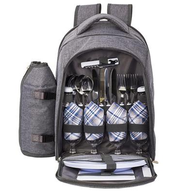 China 2019 Fashionable Easy Grip Picnic Backpack 4 Person With Wine Rack for sale