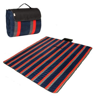 China Outdoor Stocked Fleece Soft Material Recycled Waterproof Camping Blanket With Cheap Price for sale