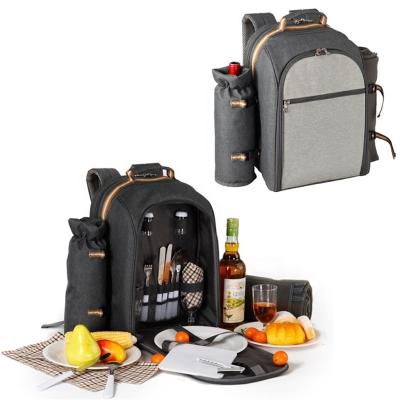 China Worldwide Shipping Cooler Ash Picnic Backpack High For 2 Person With Wine Rack And Cover for sale