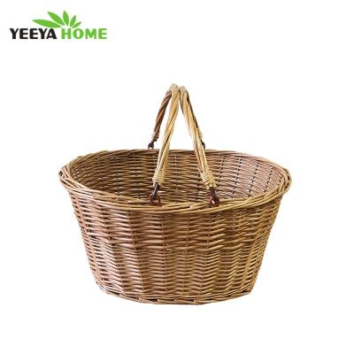 China Viable Cheap Bulk Wicker Baskets With Handles For Christmas Gift Package for sale