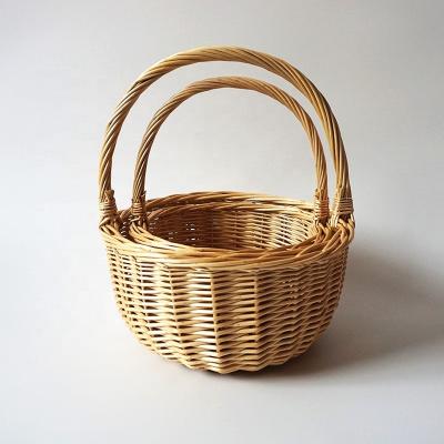 China Sustainable set of 2 cheap wicker gift basket baskets for mothers day for sale