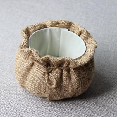 China 2019 New Arrival Plastic Jute Modern Natural Material Pumpkin Pots Garden For Flowers And Plants for sale