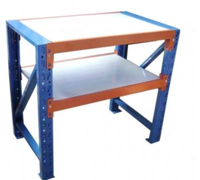 China Building Material Shops Foldable Support Metal Table Wooden Work Workbench For Workshop Storeroom for sale