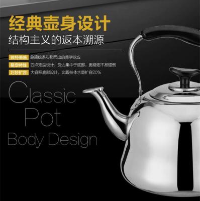 China Sustainable Steel 5LStainless Steel Stove Top Whistling Teapot Water Kettle for sale