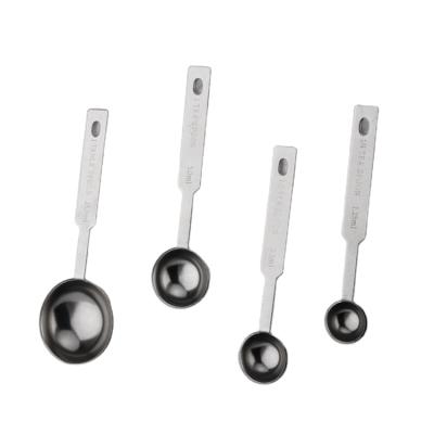 China 2021 Hot Sale Amazon Mini Set Of 4 Mini Stainless Steel Measuring Spoons for sale